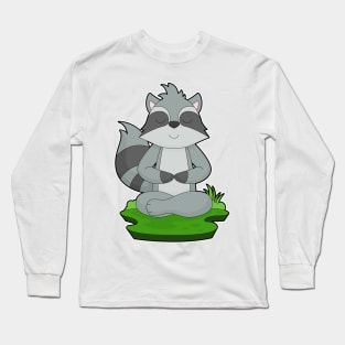 Racoon Yoga Fitness Meditation Long Sleeve T-Shirt